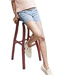 レディース マタニティ ウェア ショートパンツ デニム おしゃれ かわいい ダメージ お腹ゆったり 大きいサイズ 　M (M)