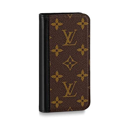 LOUIS VUITTON ルイヴィトン IPHONE X & XS フォリオ 手帳型 モノグラム ケース カバー スマホケース (iPhoneX/XS, ノワール（M68687))