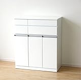 キャビネット ラック リビングボード 幅82cm カラー：ホワイト