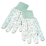 ガーデングローブ ショート 花柄 グリーン