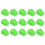 uxcell 15個 RJ45ポートダクトカバーキャップ シリコンプラグ プロテクター ラップトップPC イーサネットRJ45メスプラグ用 緑