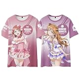 [イリック] ラブライブ Tシャツ 半袖 LoveLive! 虹ヶ咲学園スクールアイドル同好会 高咲侑 上原歩夢 近江彼方 天王寺 璃奈 同型 夏服 インナーシャツ T-shirt 痛い服 3Dプリント 丸襟 ファッション 丸首 男女兼用 (エマ・ヴェルデ,M) [並行輸入品]