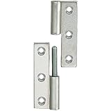 TRUSCO(トラスコ) ステンレス製抜き差し蝶番 左用 全長64mm TKN-64CL
