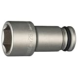 トネ(TONE) インパクト用ロングソケット 4NV-28L 差込角12.7mm(1/2") 二面幅28mm