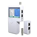Ealonaネットワークケーブルテスター 4 in 1 RJ11 RJ45 USB BNC LANケーブルリモートトラッカー検出器