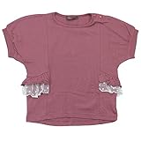 【春夏物】 nico hrat(ニコフラート) 製品洗い加工済み 綿レーヨン天竺フリルTシャツ 110cm/PU NO.B-260113