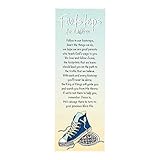 Dicksons足跡for Childrenブルー11 x 4 wood wall plaque