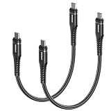C to C コード Type C 充電ケーブル 0.3M 2本セット 240W PD3.1 対応 ナイロン編み 超急速充電 480Mbpsデータ転送 USB C 充電コード MacBook iPad 対応 ブラック