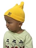 (ビグッド)Bigood 可愛い ベビー 赤ちゃん ニットキャップ 子供用 ビーニーワッチ ニット帽子 カジュアル ワッチキャップ 暖かい お出かけ （イエロー）