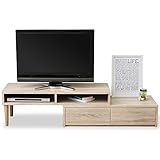 テレビ台 テレビボード TV台 TVボード AVボード 伸縮テレビ台 198cm 木脚タイプ オーク