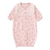 ( チャックル ) chuckle * スウィートガール * りぼん ハート柄 新生児 ツーウェイオール ピンク 50-60cm P5203-00-20