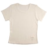 女児半袖シャツエリゼ生地140:肌にやさしい作りのオーガニックコットン100%の肌着