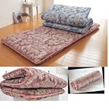 ボリュームアップ ３層厚手敷布団 ブルー系 生活用品 インテリア 雑貨 寝具 ひんやりシート [並行輸入品]