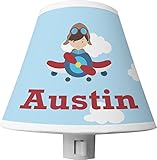 飛行機&パイロットShade Night Light ( Personalized )