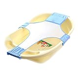 ベビーコットン調整可能なバス座席バスタブ幼児シャワーネットお風呂サポート (ブルー)