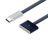 sikiwind 磁気充電器コード 2M USB-C オス - Magnetic 3 高速充電ケーブル PD140W Type C - Magnetic3 充電ケーブル USB-C PD3.1 LED インジケーター MacBook Air 2022/Pro 2021 2023用