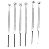 DealMux 6つの修復ツールは、フィリップススクリュードライバーセットシルバートーンブラックスロット付き