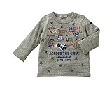 ダブルB(mikihouse) USA ＆ FRANCE ＆ UKツアー 長袖Ｔシャツ（63-5205-973） 120cm グレー（06）