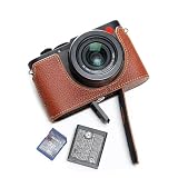 [恵＼イーサン] TP Original Leica D-LUX8 専用 オープナブルタイプ ハンドメイド本革 ボディケース 互換 電池交換便利 底面開閉 ハンドメイド本革ハーフカメラケースバッグカバー (ブラウン)