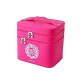 コスメボックス　化粧ポーチ　収納バッグ　メイクボックス　メイク用品収納　小物整理　大容量　携帯便利　女性用　女の子 ミラー付き　取っ手付き　携帯便利　おしゃれ