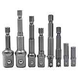 yiteng ソケットアダプター ドリルビット HSSドリル インパクトレンチツール (8本セット)