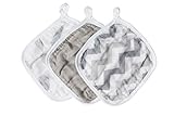 Washcloths - - Cozy Baby Washcloths - Gray - Muslin Bamboo Washcloths by Cozy Babe