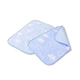2洗えるベビーベッドパッドベビーベッドマットレスパッドのセット30*45cm 、ブルー雲
