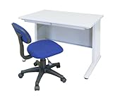 事務机+OAチェアセット　平机　W1000*D700*H700　+ OAチェア (ブルー)