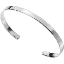 silverバングル 究極のシンプルスタイル 純銀カーブバングル シルバー