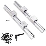 CNCDOPRO 2個 SBR16-1200 リニアスライドレール SBR16UUスライダー付き, モーションリニアレール