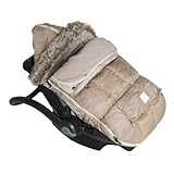 7AM Enfant Le Sac Igloo Footmuff, Converts into a Single Panel Stroller and Car Seat Cover, Beige, L