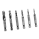 Dolity タップドリル　ドリルビット　6本セット　M3 M4 M5 M6 M8 M10 HSS　ドリルビットセット