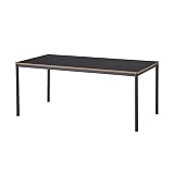 プラス Garage GMテーブル 長方形 (アジャスター脚) 幅160cm 奥行80cm 黒 698490