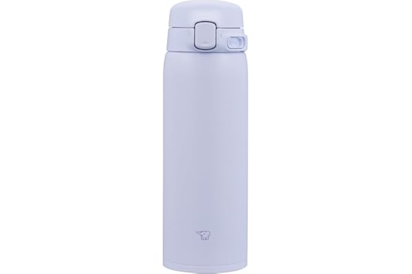 【Amazon.co.jp限定】 象印 水筒 480ml 食洗機対応 シームレスせん 洗う点数2点のみ 軽量&コンパクト 保冷・保温 ワンタッチマグ アイシーパープル SU-BA48AM-VM