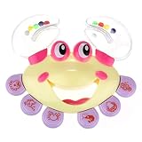 trendinao新しい子供赤ちゃんキュートCrabデザインHandbell Musical Instrument Jingle Rattleおもちゃイエロー