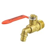 uxcell キッチンガーデン　メタル製　水道　蛇口 水栓　水タップ　プラスチック製　ゴールドトーン