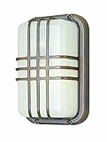 Trans Globe Lighting 41104 WH 10-Inch 1-Light Outdoor Bulkhead, White [並行輸入品]