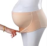 Freedi 3pcsコットンoverバンプマタニティショーツHigh Cut Underwear Brief for妊婦母プラスサイズ カラー: ベージュ