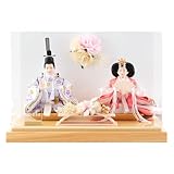 人形屋ホンポ 2026年製 雛人形 コンパクト ひな人形 ケース飾り 親王飾り アクリルフラワーケース B.ピンク 種類 HOMPO PREMIUM h083-aaa-y3-1