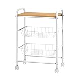 (エーハート)AHEART キッチンワゴン カゴ キャスター付き SI 62 ナチュラル