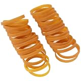 SaveSooo 輪ゴム 太い ゴムバンド 30本入 幅5mm×折径60mm イエロー ラバーバンド 弾性バンド 輪ゴム (6, センチメートル)