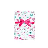 Baby Gear Plush Velboa Ultra Soft Baby Girls Blanket 30 x 40, Aqua Flowers & Bears by Baby Gear