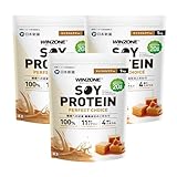 WINZONE（ウィンゾーン）ソイプロテイン パーフェクトチョイス 3kg（1kg×3袋）キャラメルラテ風味 ソイ ぷろていん ビタミン11種 乳酸菌 鉄分 葉酸 植物性 ダイエット 大豆 日本新薬 置き換え 国内製造 優秀味覚賞