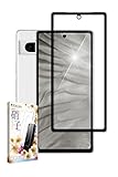 叶kanae カナエ Google Pixel 7a 用 ガラスフィルム 強化ガラス 全面保護 保護フィルム フィルム 液晶保護フィルム 黒縁 1枚入り