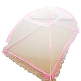 （yan&yanz） 蚊帳 ベビー キッズ ワンタッチ蚊帳 縦140cm×90cm 赤ちゃん 子供 (ピンク)