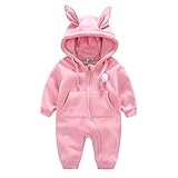 Zhhlinyuan ロンパース カバーオール Newborn ベビー Boy Girl Infant Long Sleeve Hooded hoodie Romper Jumpsuit Bodysu