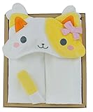 DinDonオリジナル DA フードバスタオル ギフトセット キティ 0-24ヶ月 白 #61290
