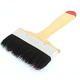 uxcell　ペイントブラシ　メタル　ブリストル　木製　ベージュ　ブラック　シルバートーン　一個入り