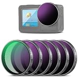 NEEWER スナップオンND/PLフィルターセット コンパチブル Osmo Action 3/4/5 Pro 6枚 ND8+ND16+ND32+ND64+ND1000+CPL 超薄型 複数コーティングHDガラス 減光 偏光 アクションカメラフィルター POV撮影用 FL-A78