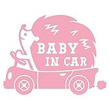 imoninn BABY in car ステッカー　【パッケージ版】　No.37　ハリネズミさん　（ピンク色）